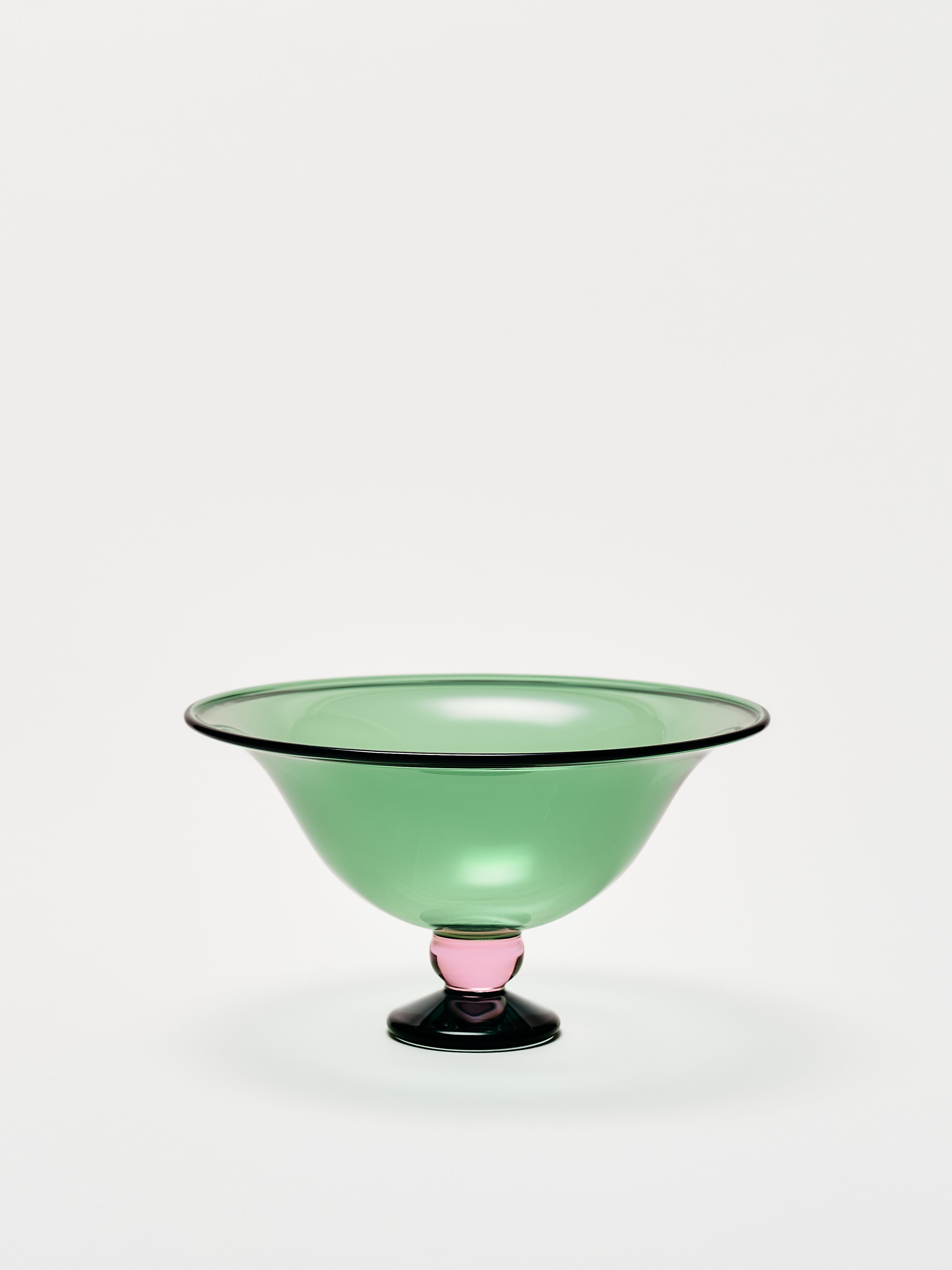 Fruit Bowl - Green w/ Pink 
