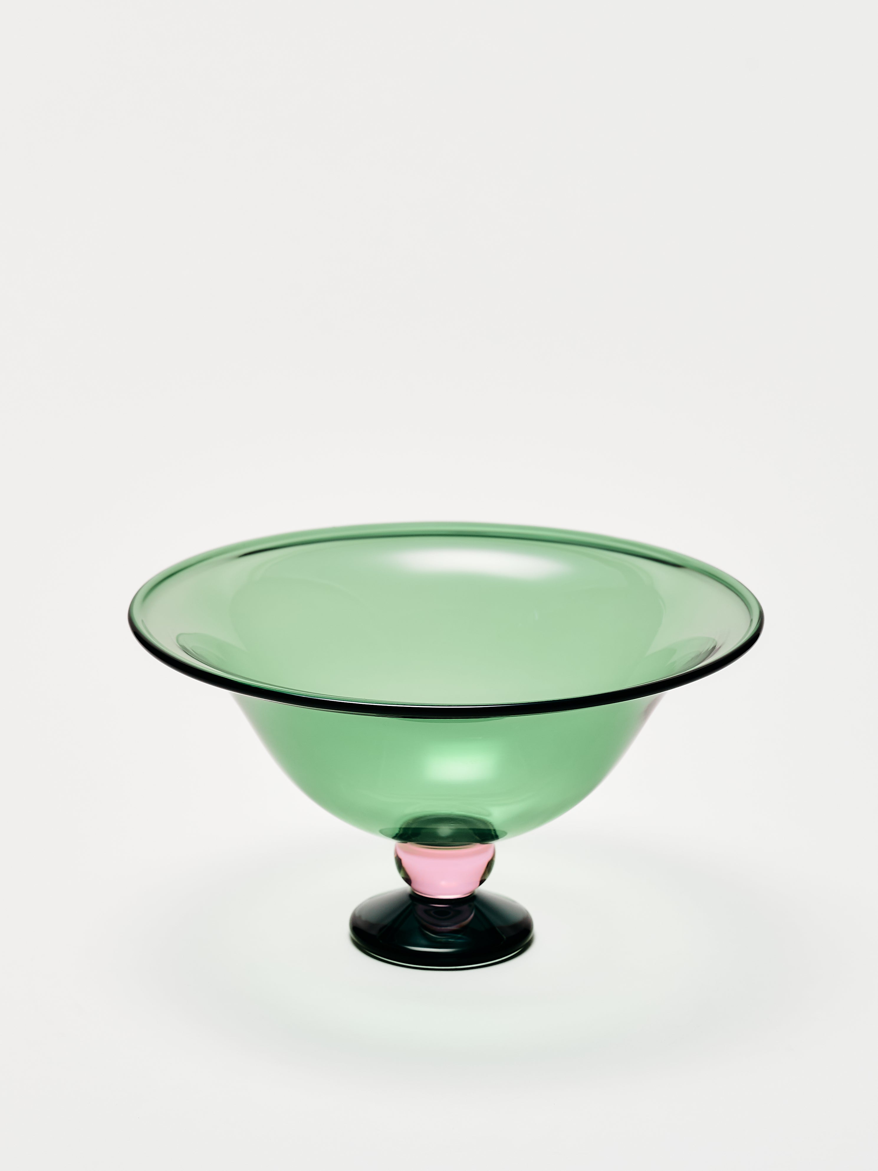 Fruit Bowl - Green w/ Pink