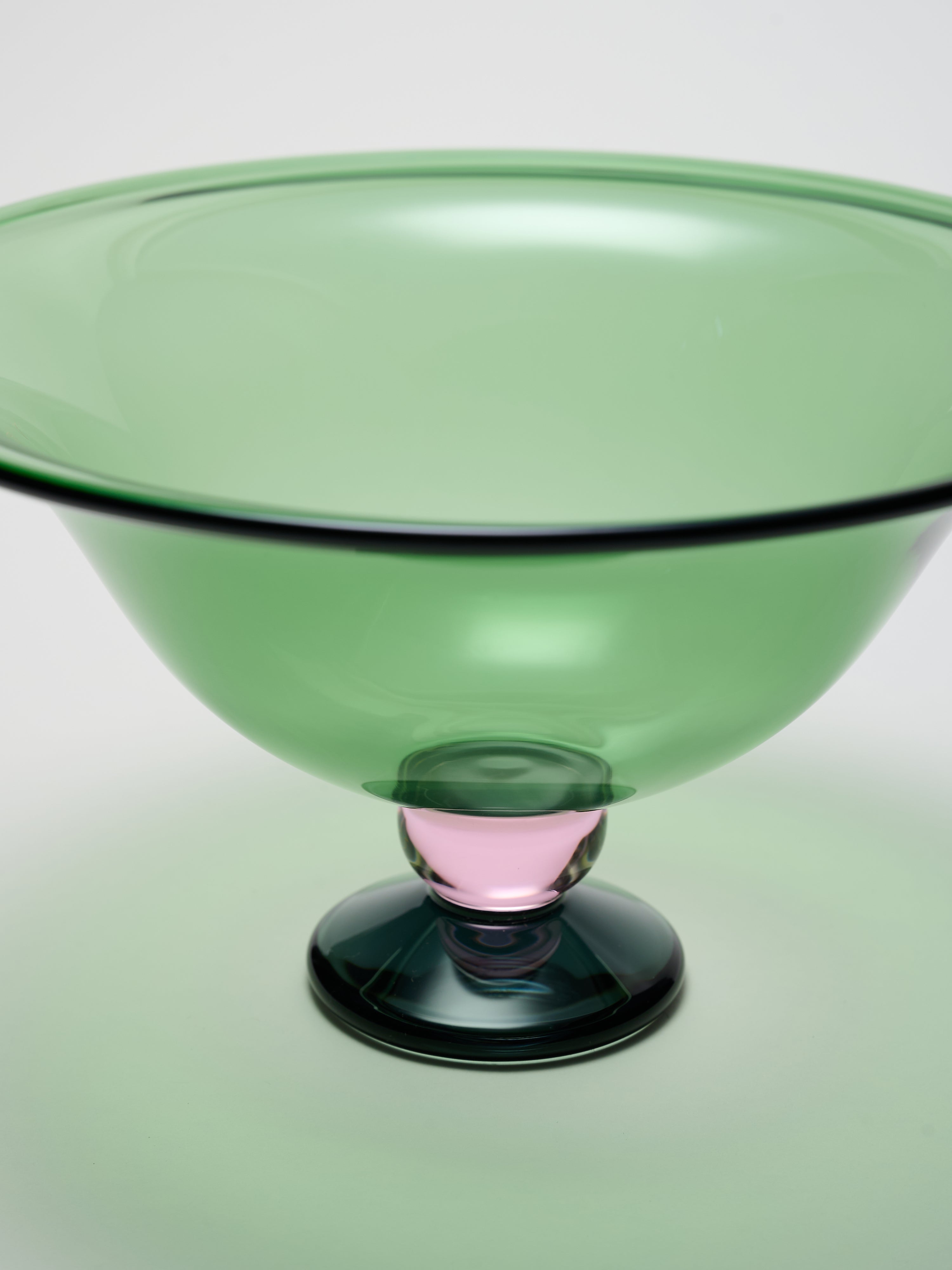Fruit Bowl - Green w/ Pink
