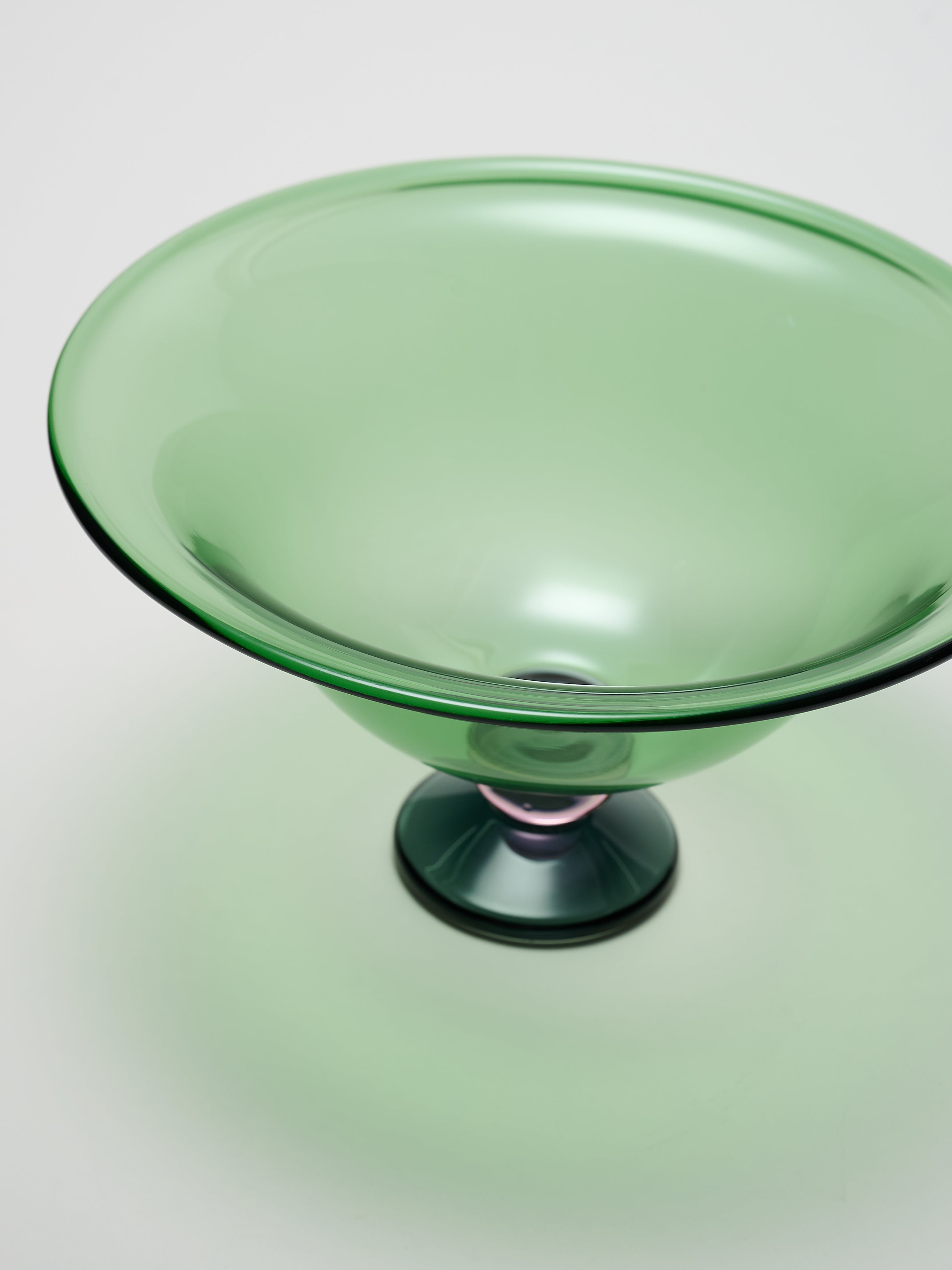 Fruit Bowl - Green w/ Pink