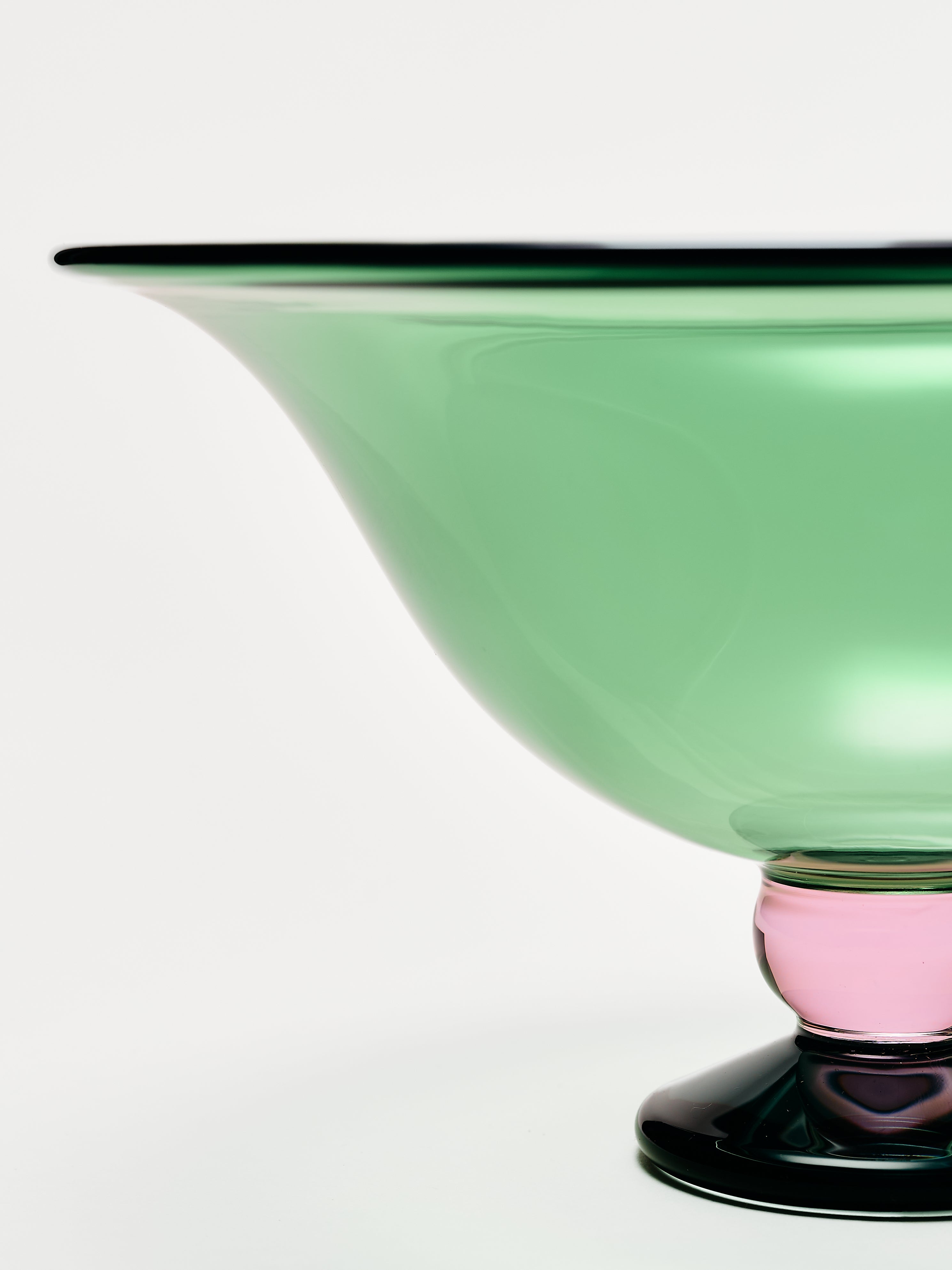 Fruit Bowl - Green w/ Pink