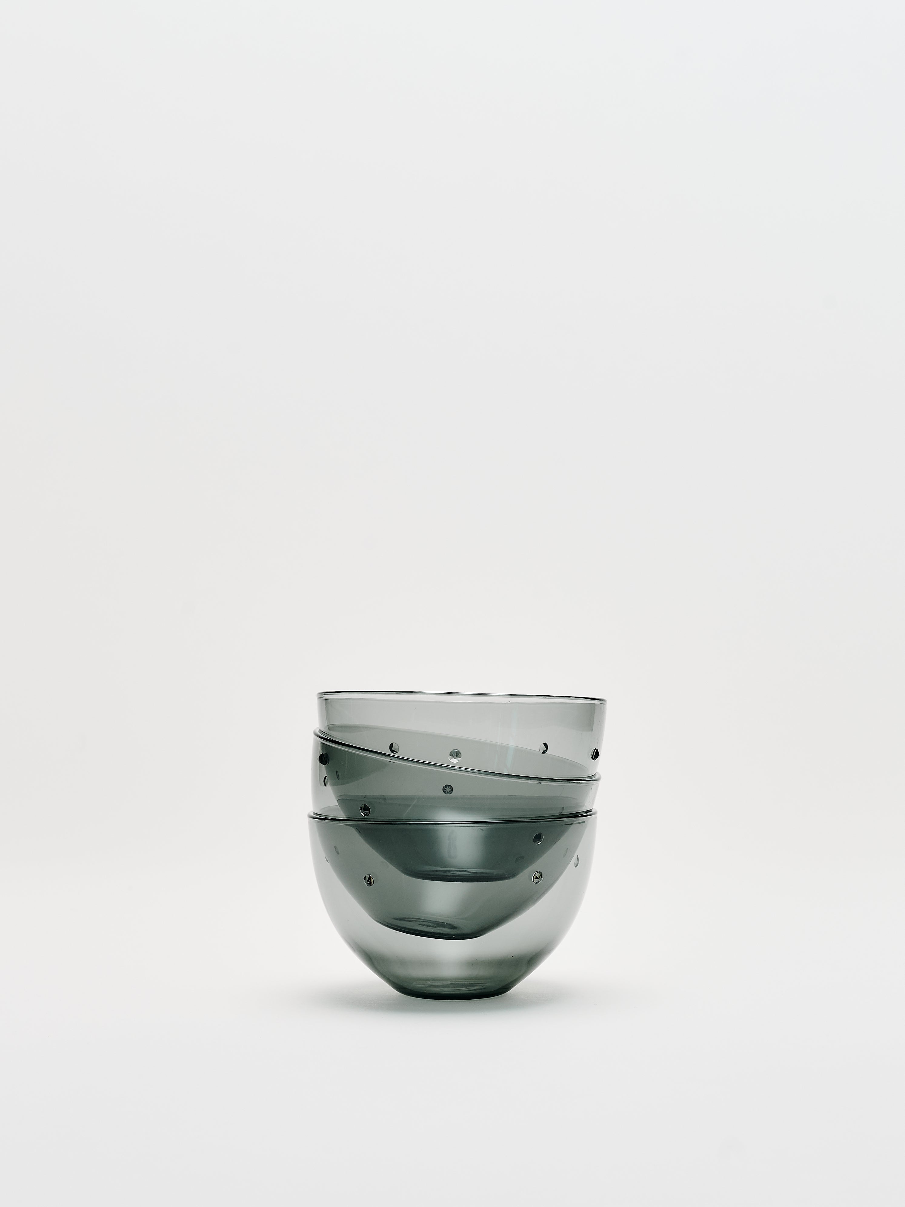 Aperitivo Bowls - Smoke w/ Swarovski Crystal 
