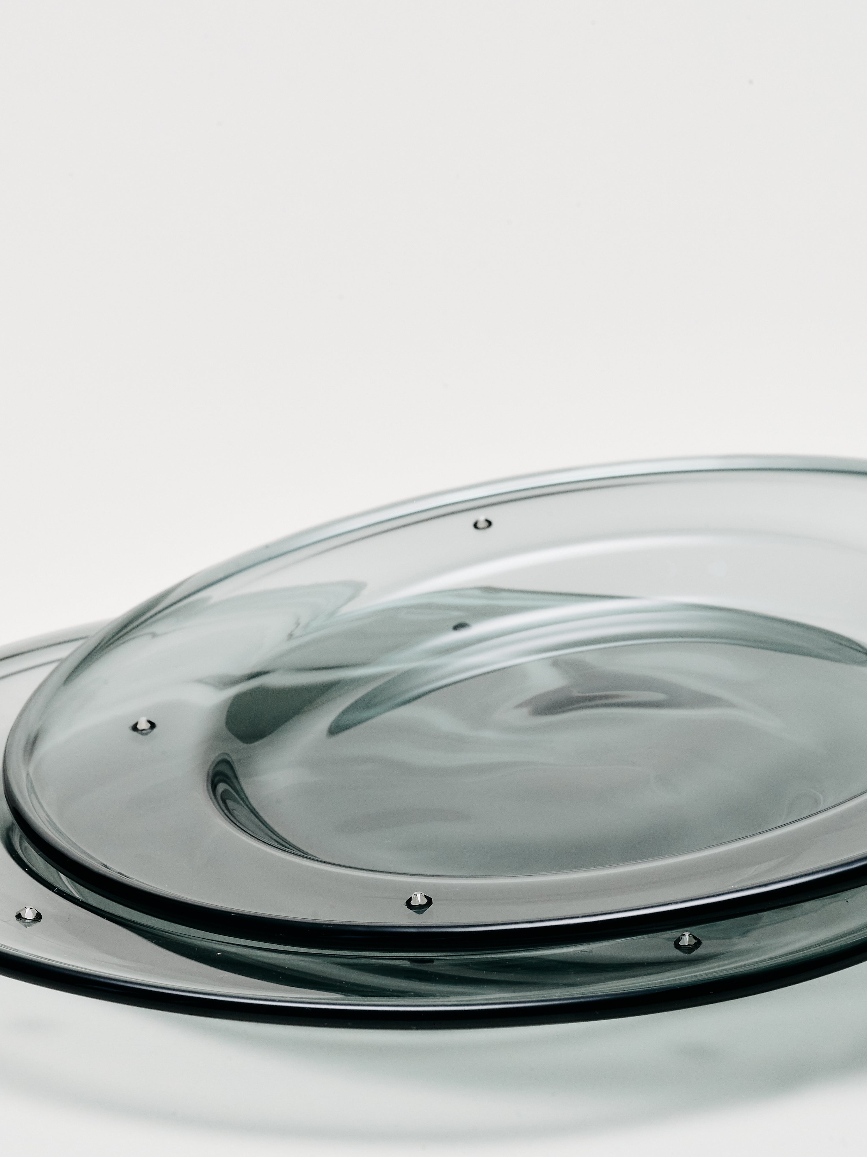 Aperitivo Plates - Smoke w/ Swarovski Crystal 