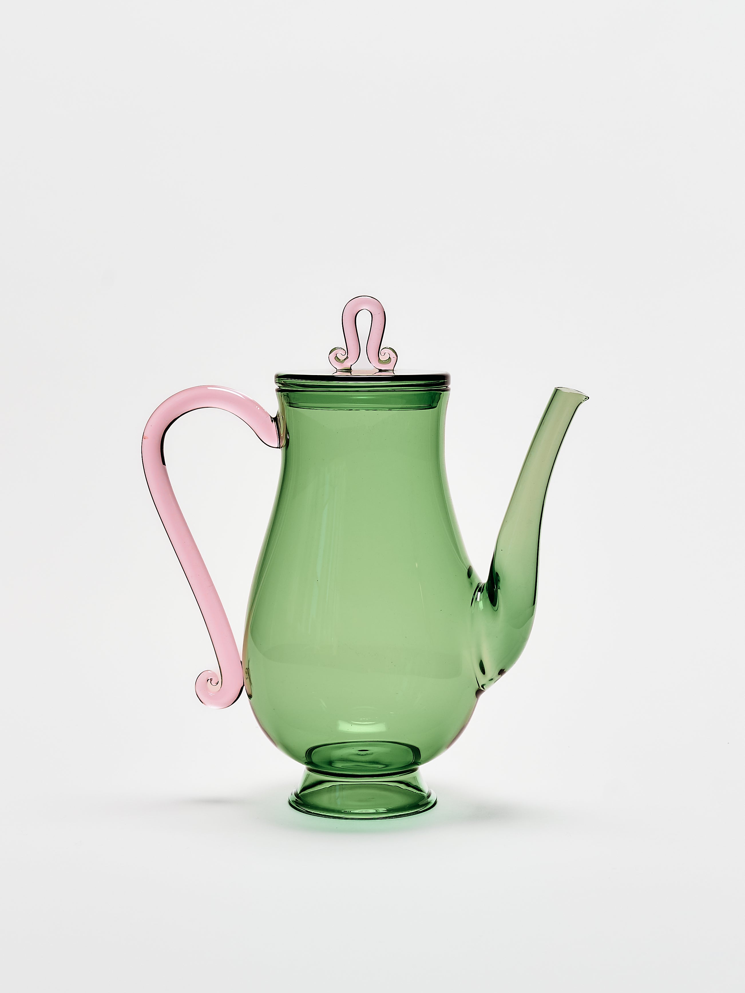Bell Pot - Green w/ Pink