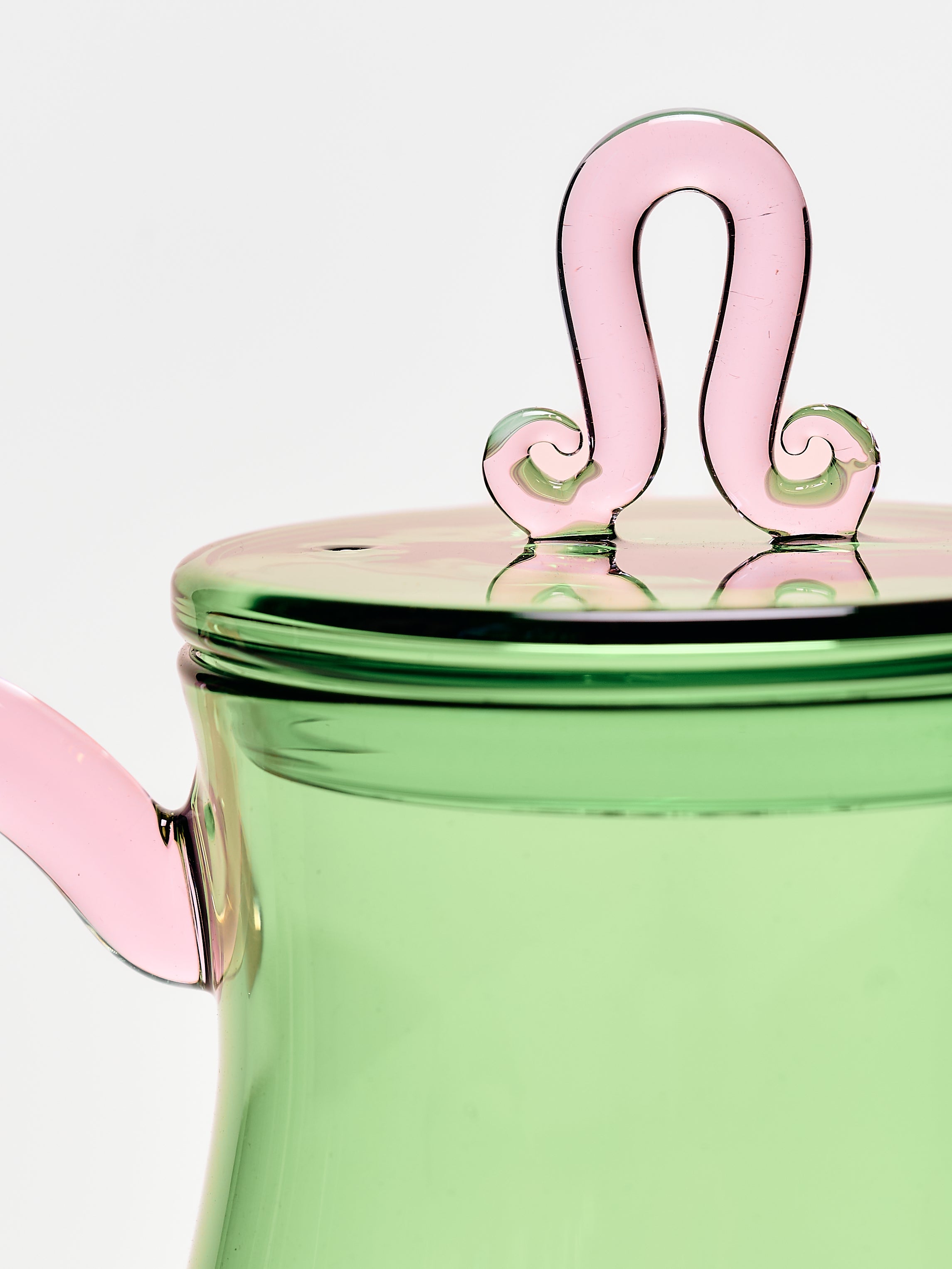 Bell Pot - Green w/ Pink