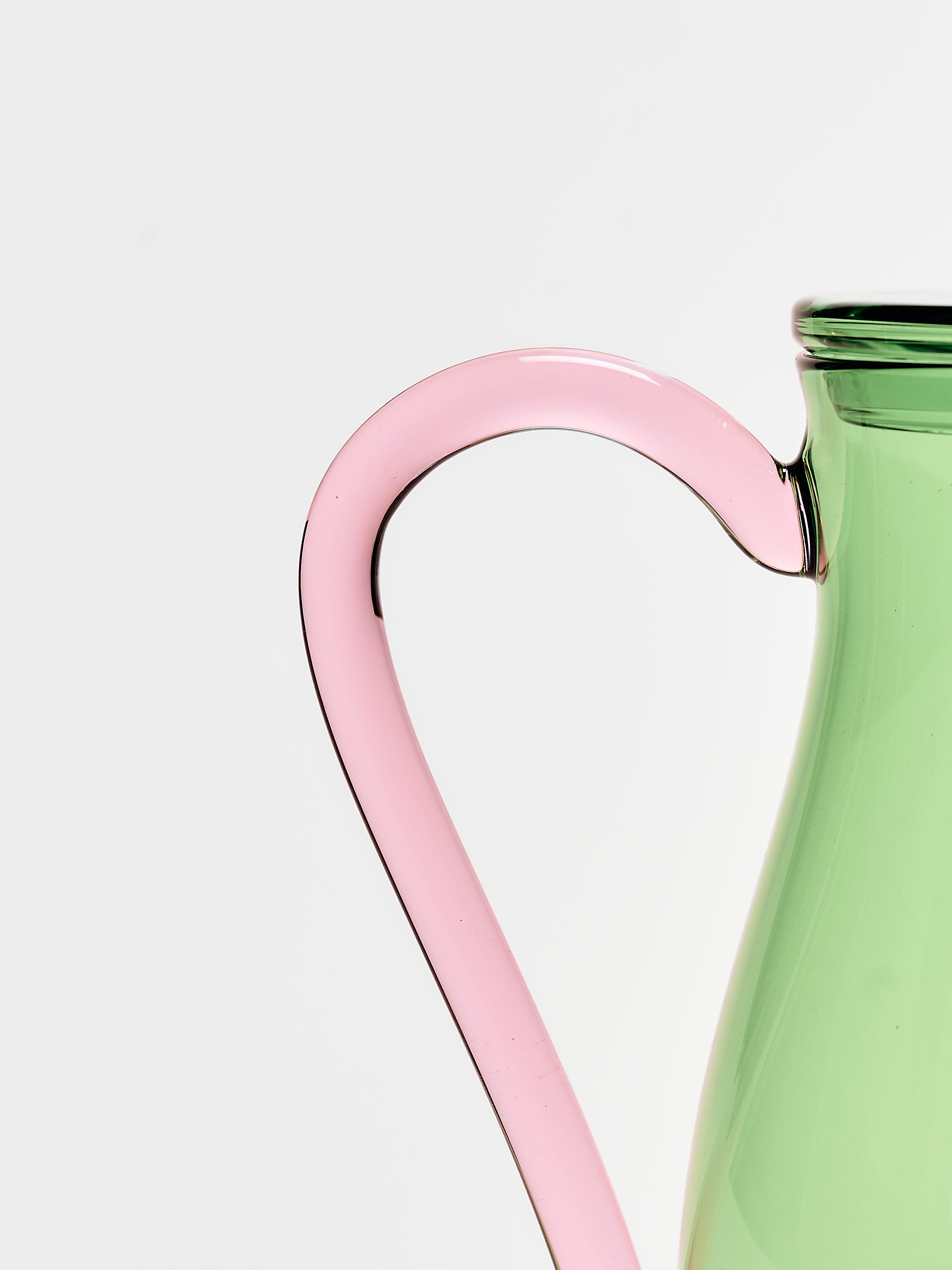 Bell Pot - Green w/ Pink