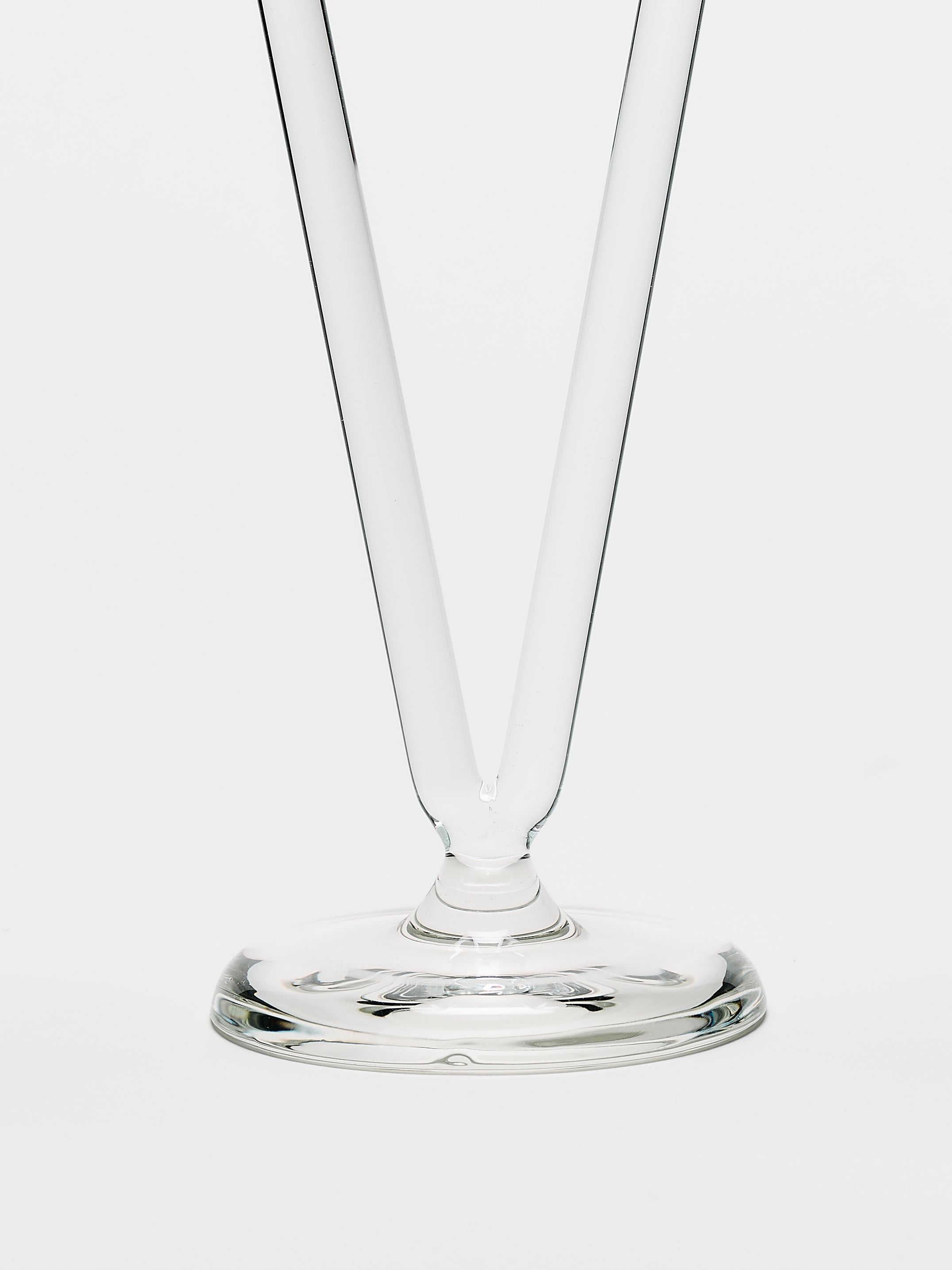 Double Stem Spiral Candleholder - Clear 