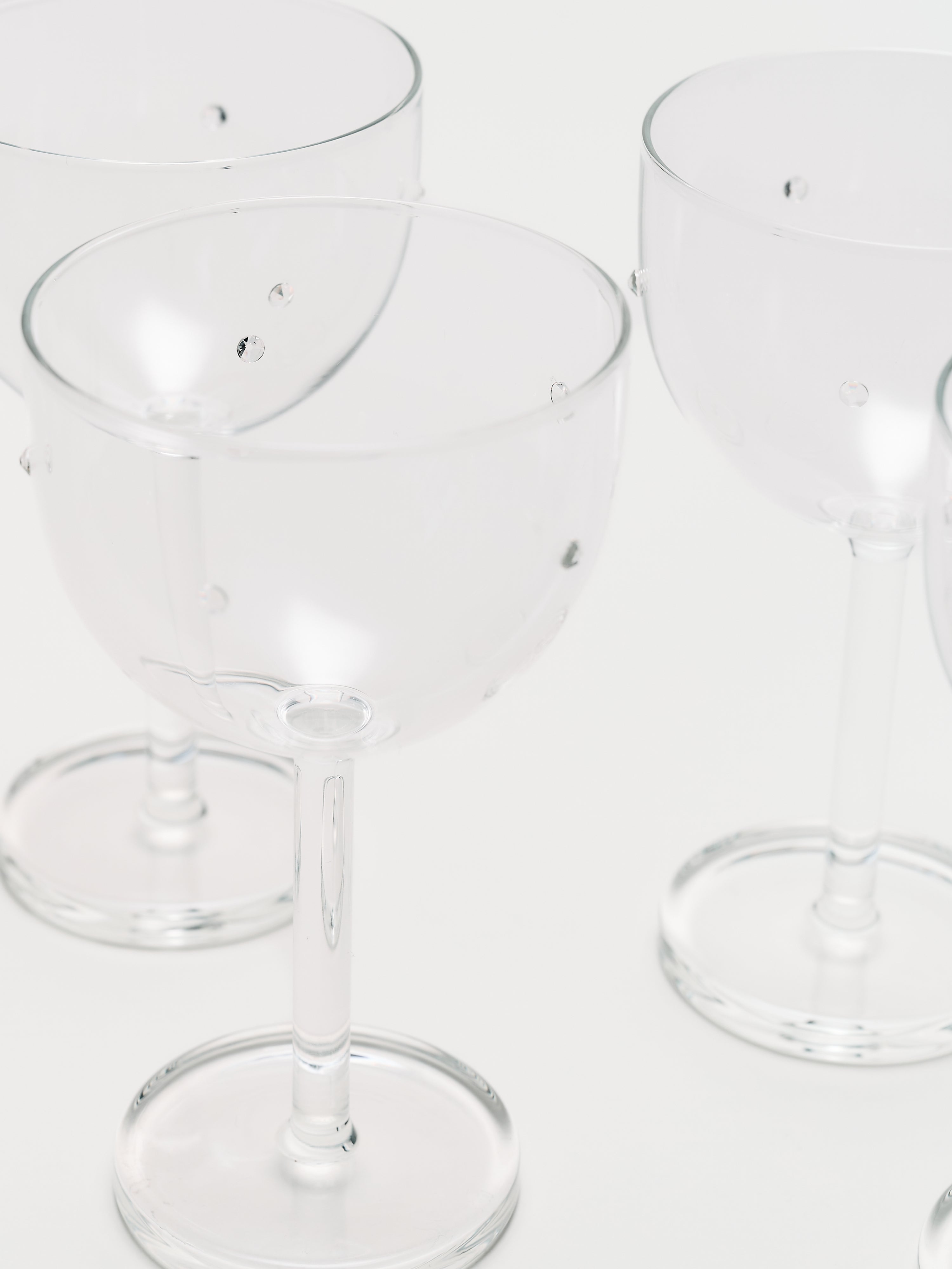 Firenze Nick & Nora Glass Set - Clear w/ Swarovski Crystal 