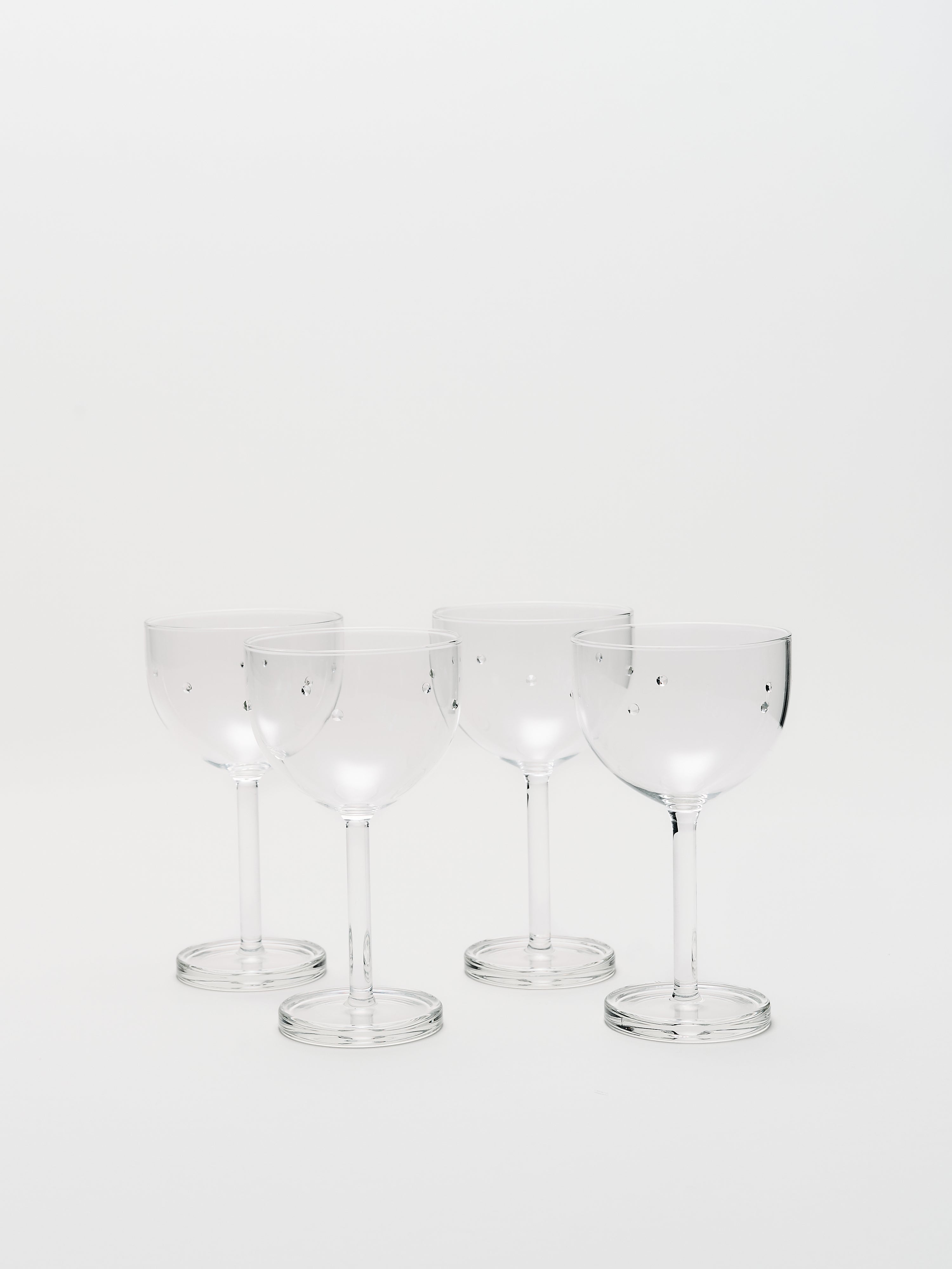 Firenze Nick & Nora Glass Set - Clear w/ Swarovski Crystal - Product Image