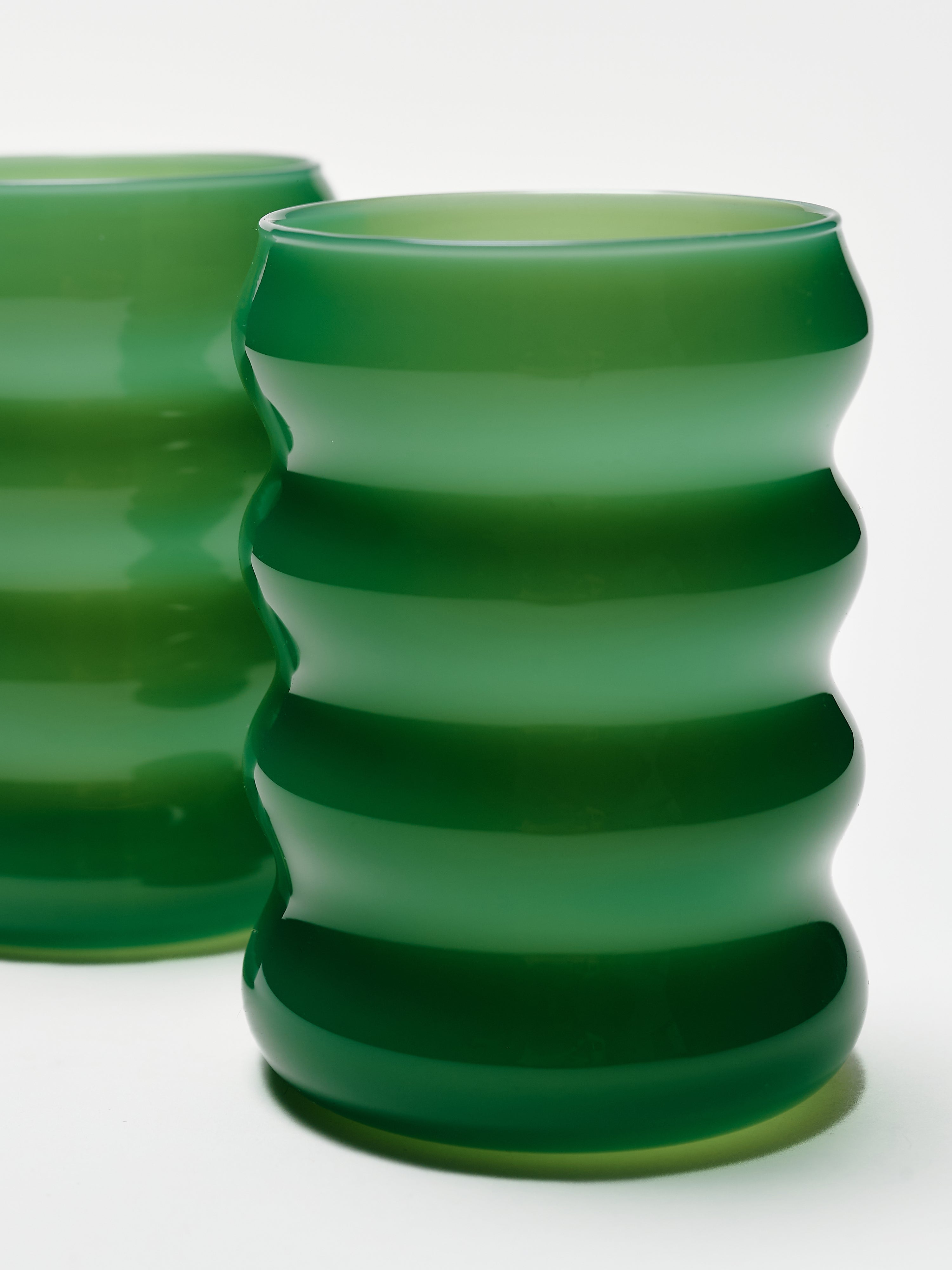 Opaque Ripple Cup Set - Jade 