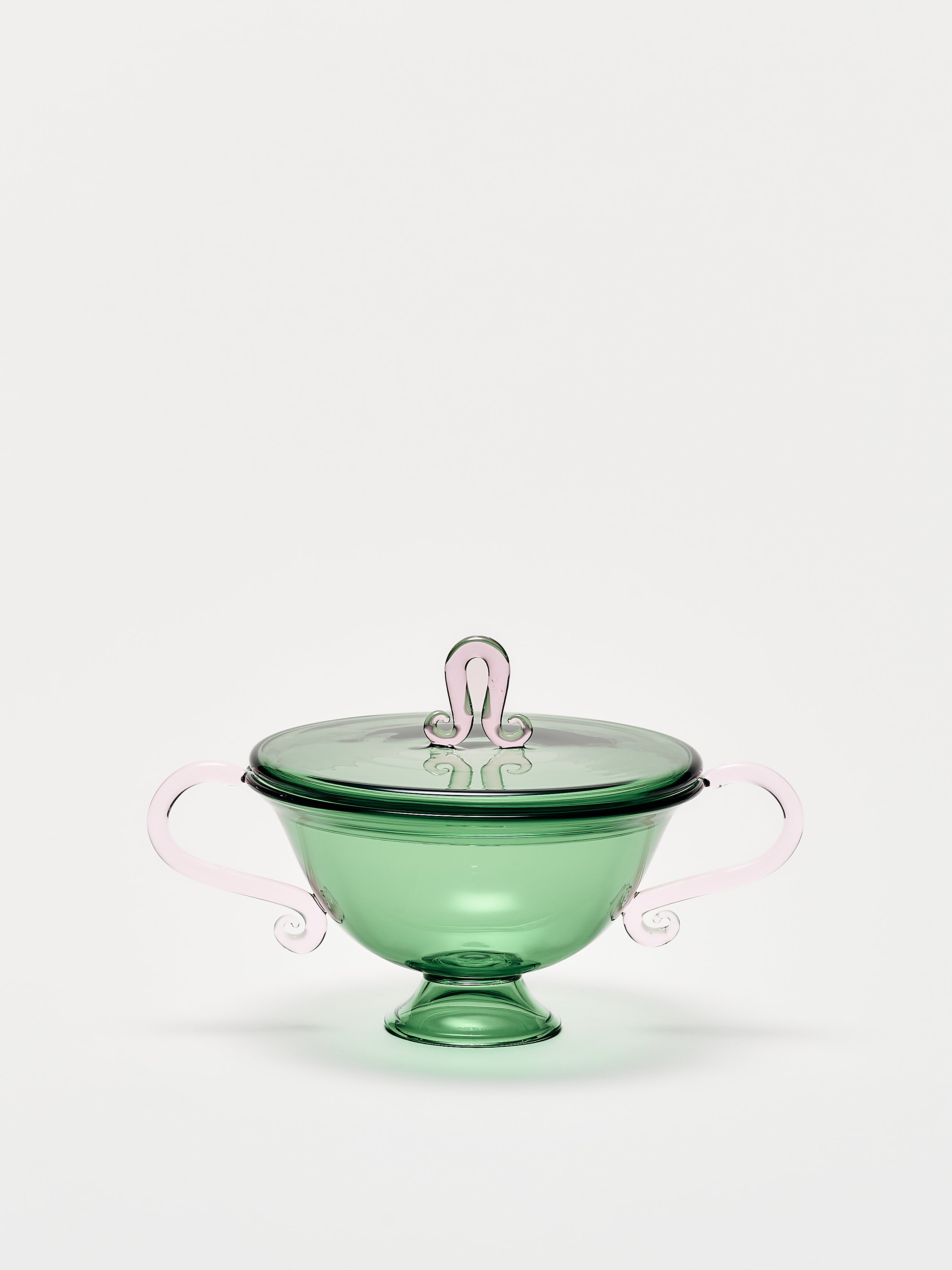 Preserves Jar - Green w/ Pink