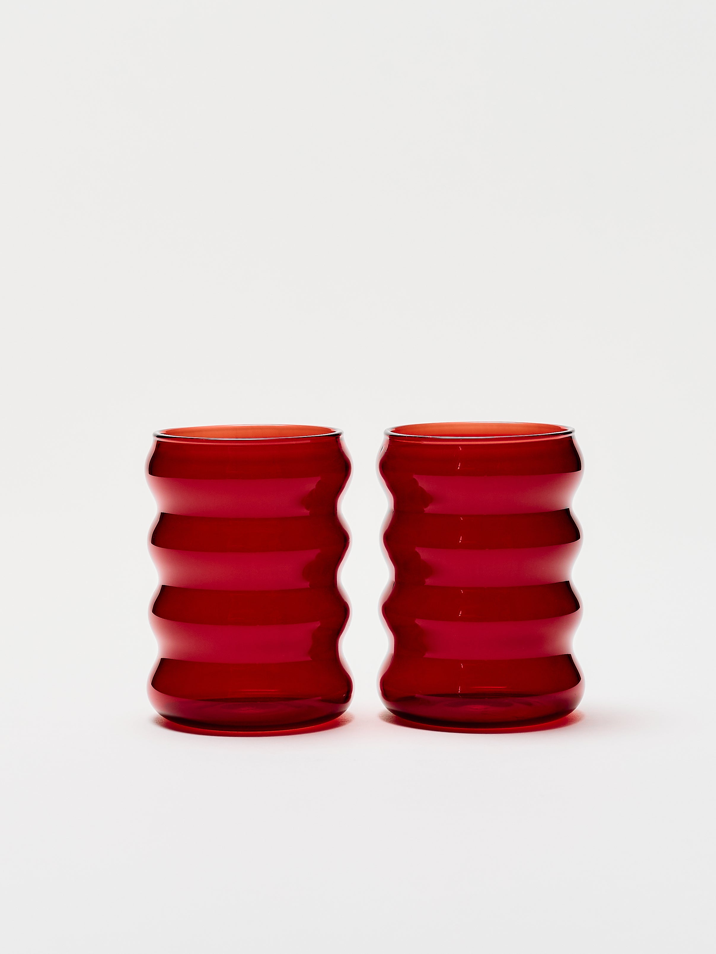 Ripple Cup Set - Red  - Product Image