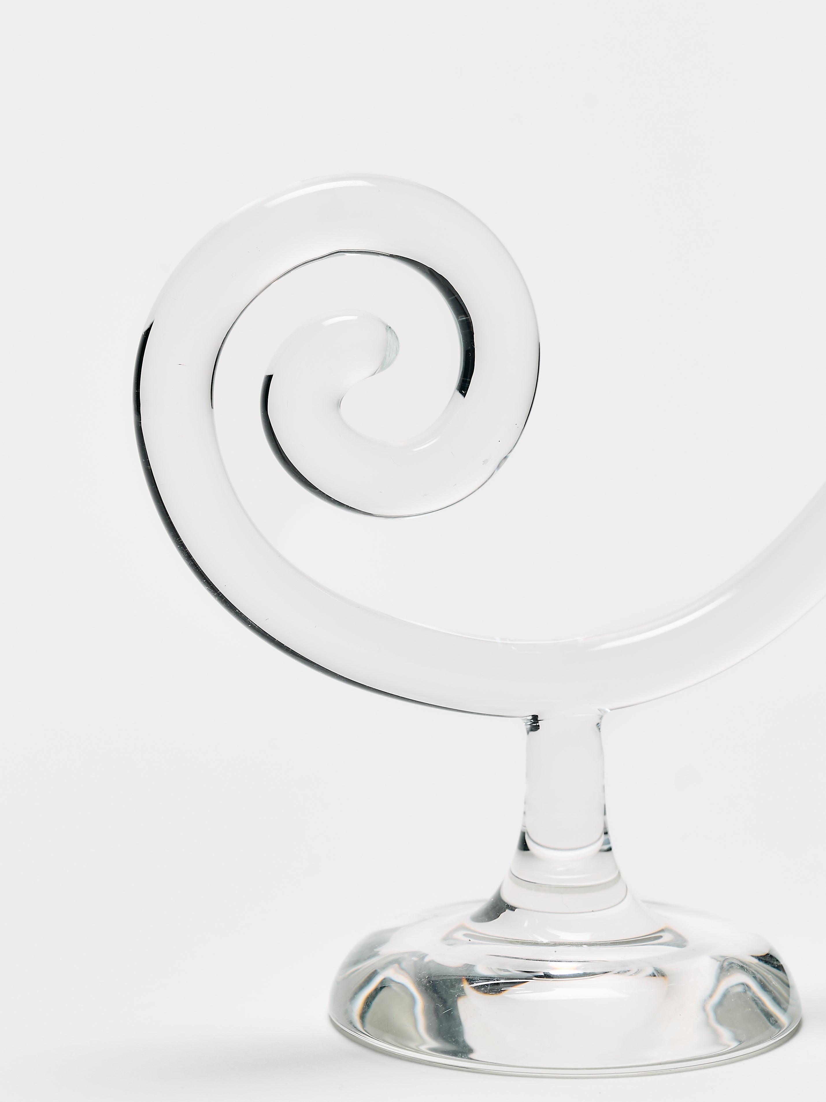 Single Stem Spiral Candleholder - Clear