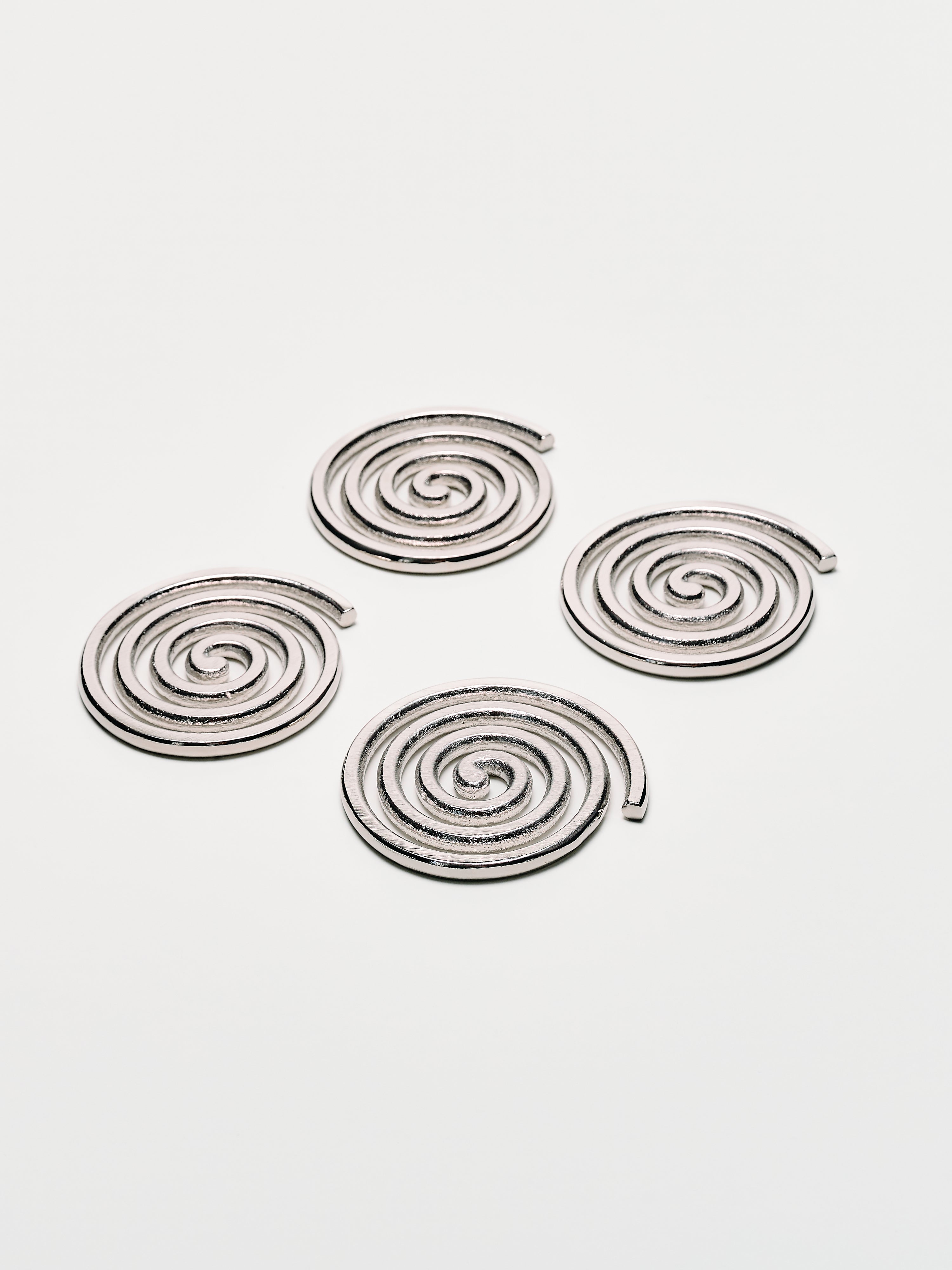 Spiral Coaster Set - Silver 