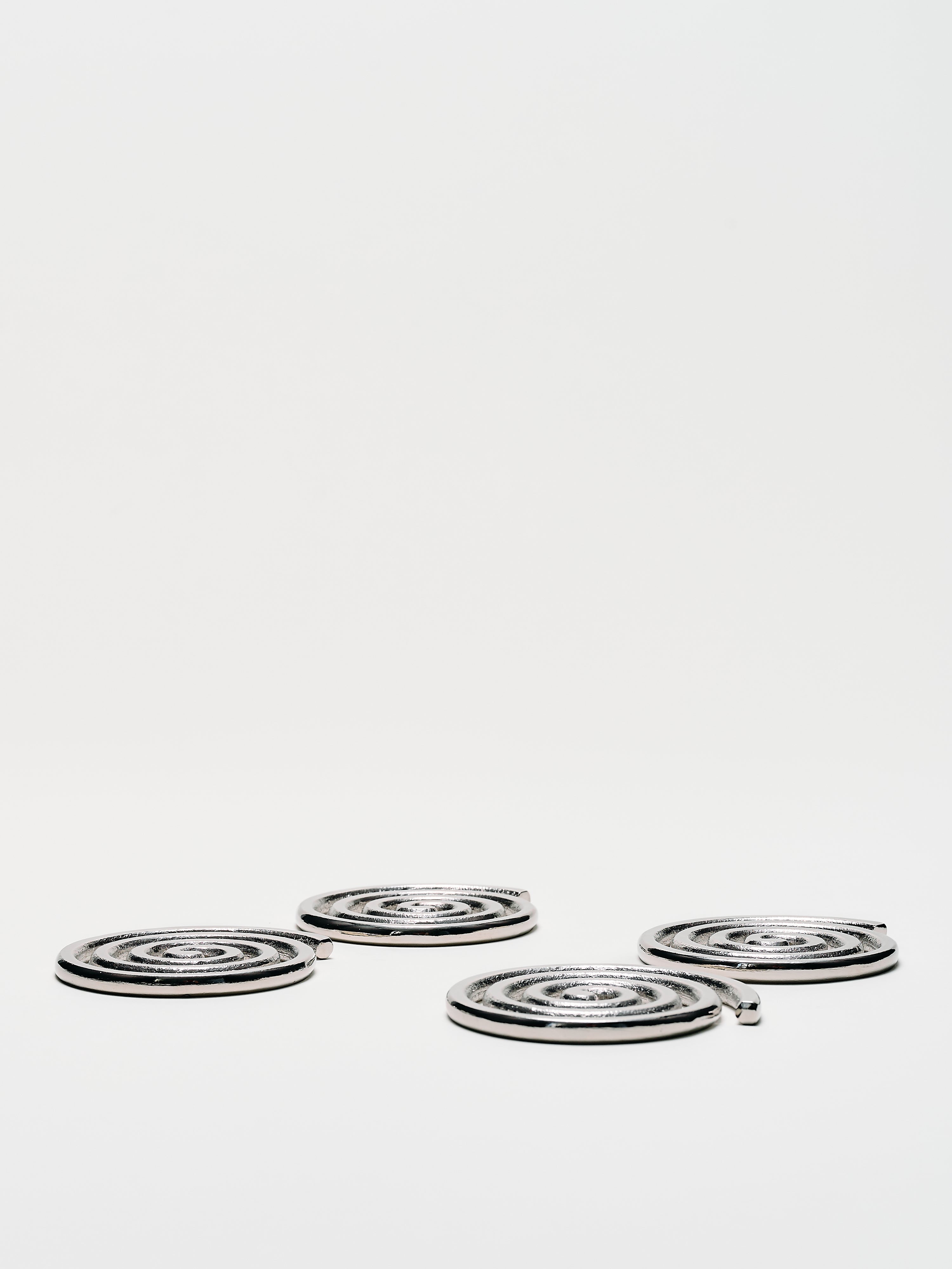 Spiral Coaster Set - Silver 