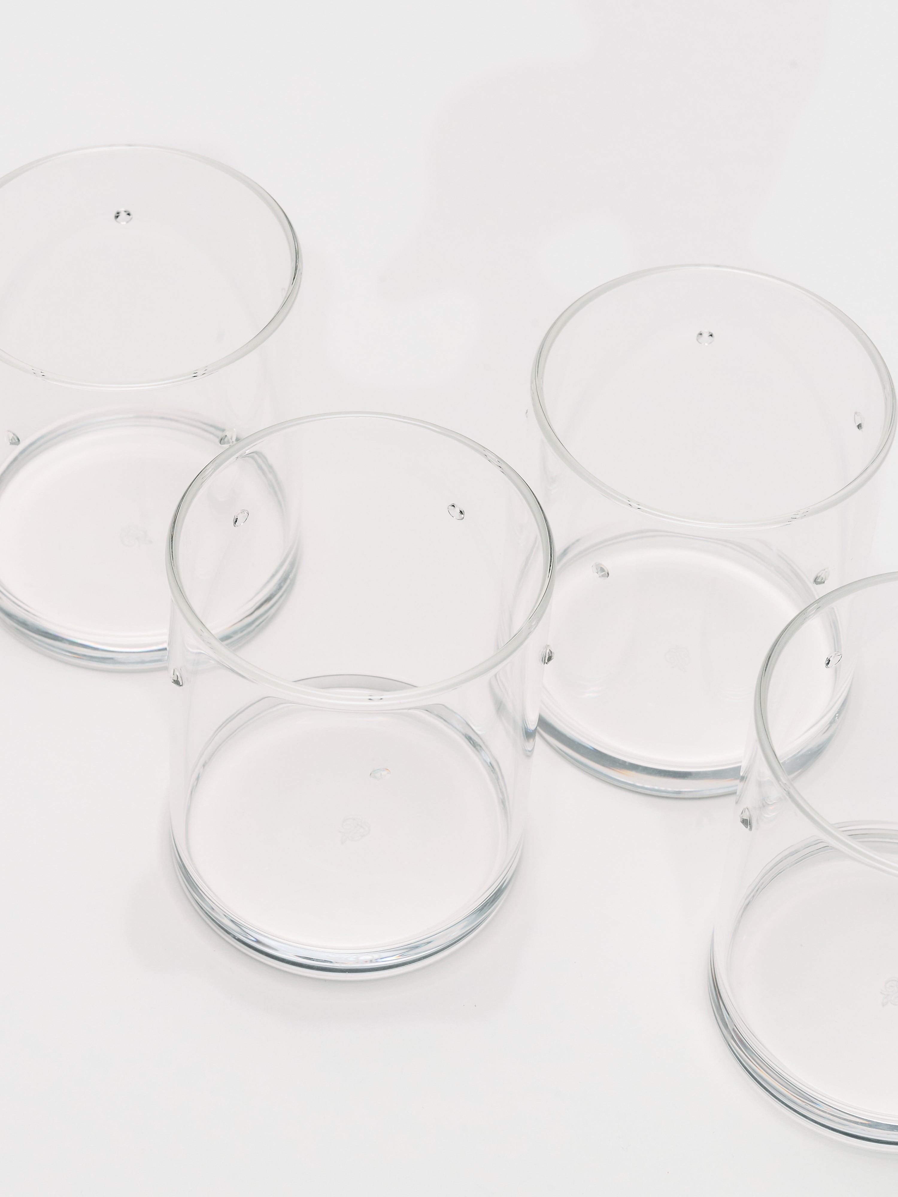 Torino Rocks Glass Set - Clear w/ Swarovski Crystal 