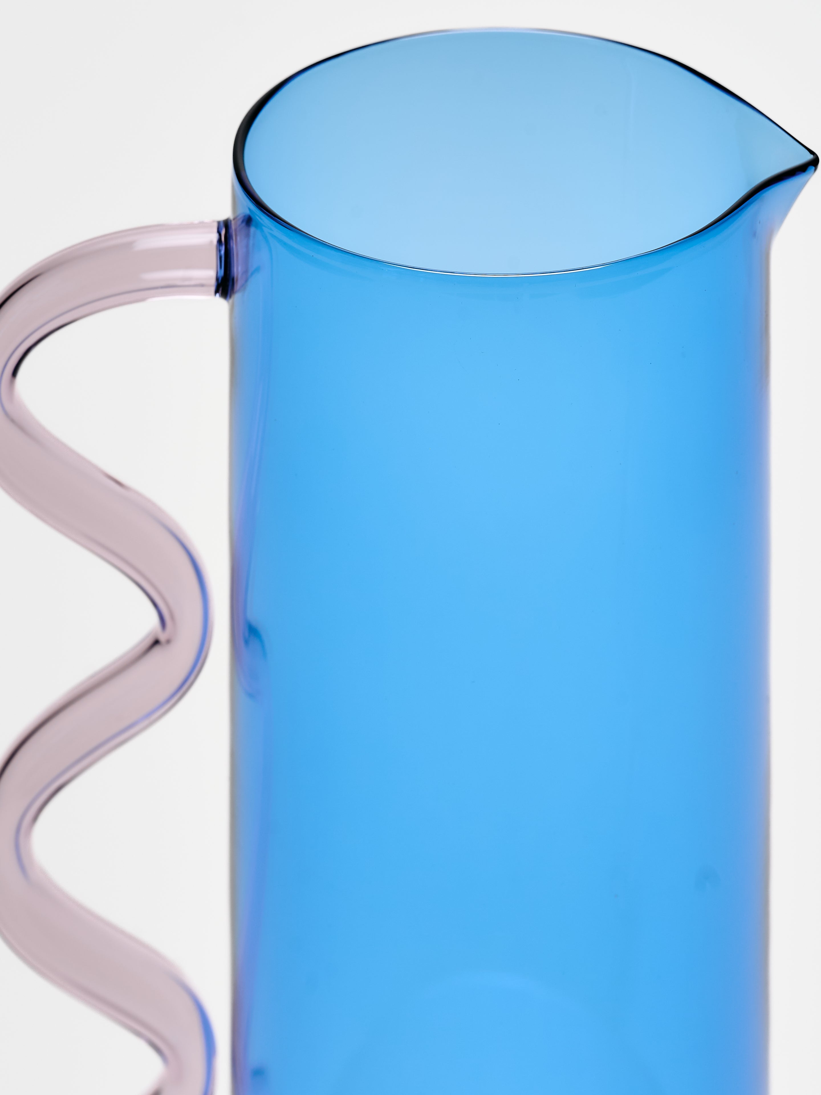 Wave Pitcher - Blue w/ Pink