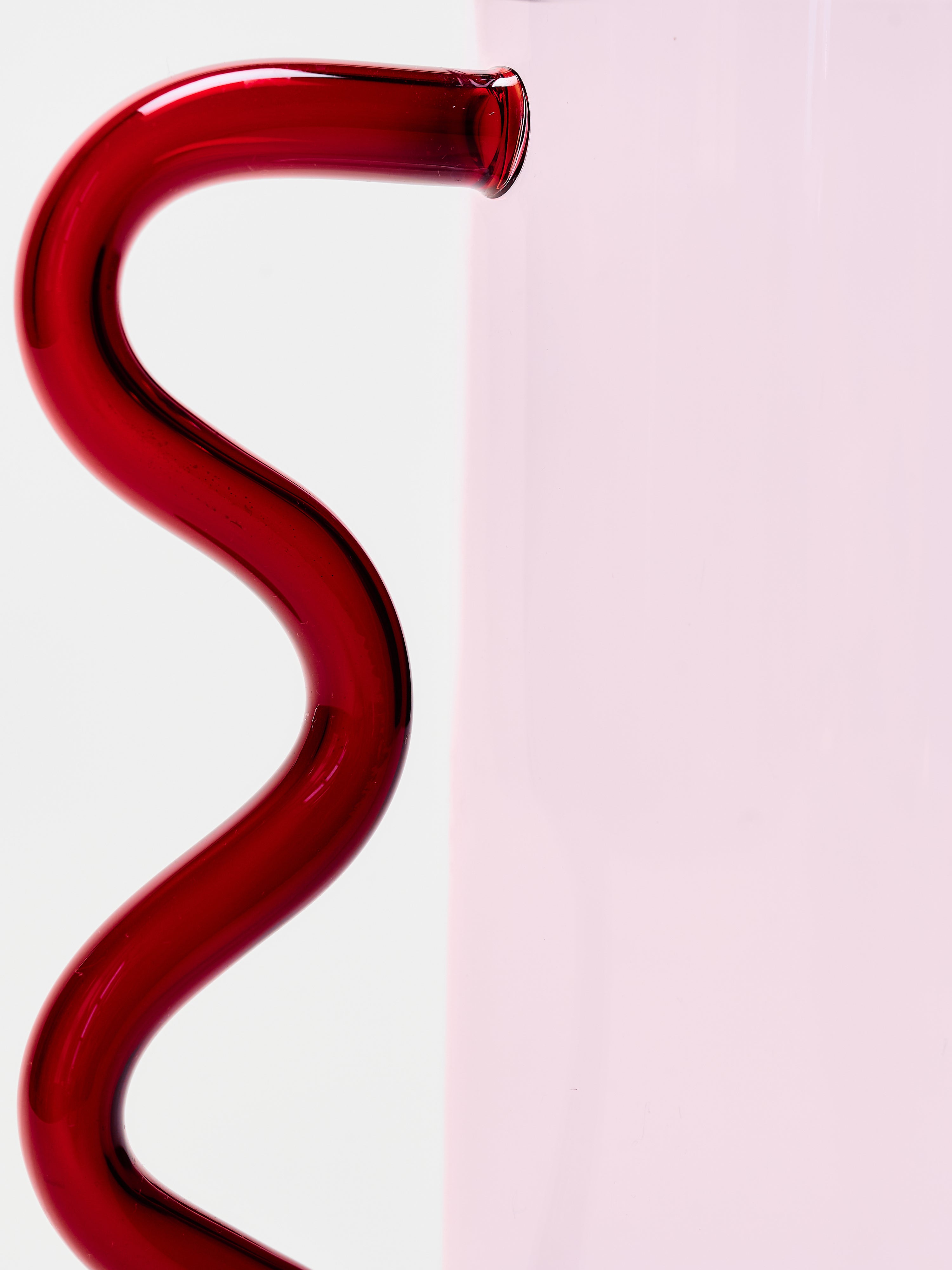 Wave Pitcher - Pink w/ Red
