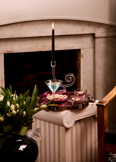 Single Stem Spiral Candleholder - Clear - Editorial Two