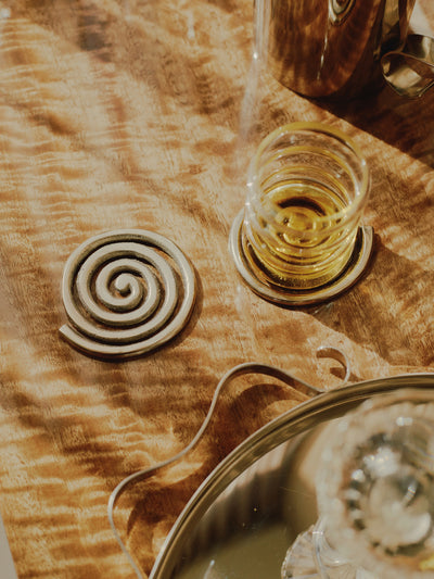 Spiral Coaster Set - Silver - Editorial One