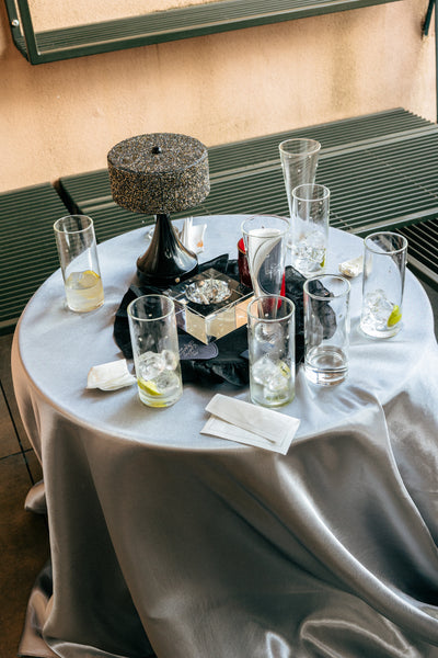 Venezia Collins Glass Set - Clear w/ Swarovski Crystal - Editorial Two